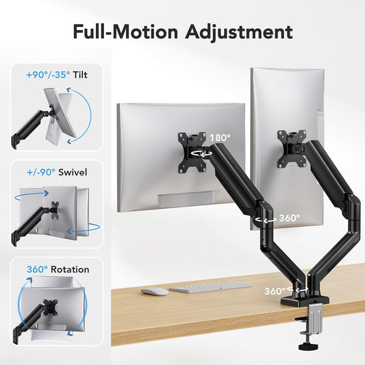 HUANAUO Dual arm monitor stand