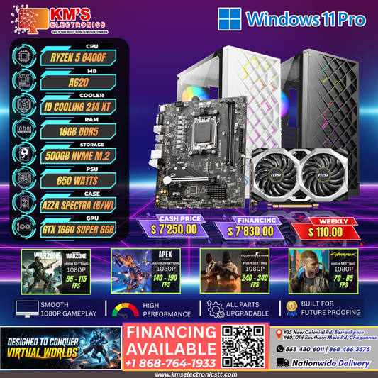 Ryzen 5 8400F |  GTX 1660 Super