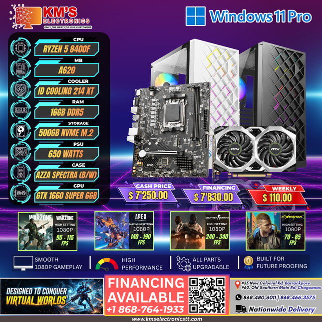 Ryzen 5 8400F |  GTX 1660 Super