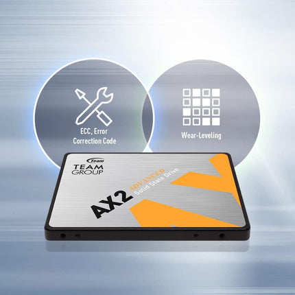 TEAMGROUP AX2 512GB 3D NAND TLC 2.5 Inch SATA III Internal Solid State Drive SSD (Read Speed up to 530 MB/s) Compatible with Laptop & PC Desktop