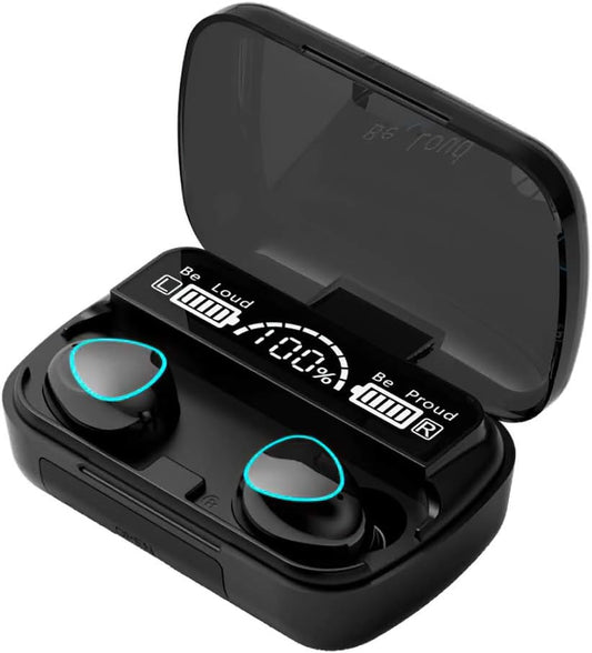 Wireless Earbuds, Bluetooth 5.1 Earphones Auto Pairing Bluetooth Headphones True Wireless Stereo HiFi Headphones for Running Sports in-Ear with Smart LED Display Charging Case/Box