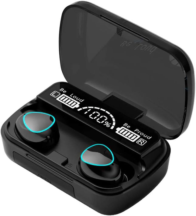 Wireless Earbuds, Bluetooth 5.1 Earphones Auto Pairing Bluetooth Headphones True Wireless Stereo HiFi Headphones for Running Sports in-Ear with Smart LED Display Charging Case/Box