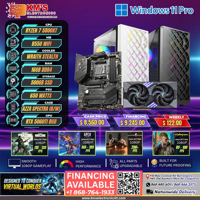 Ryzen 7 5800XT |  RTX 5060 Ti