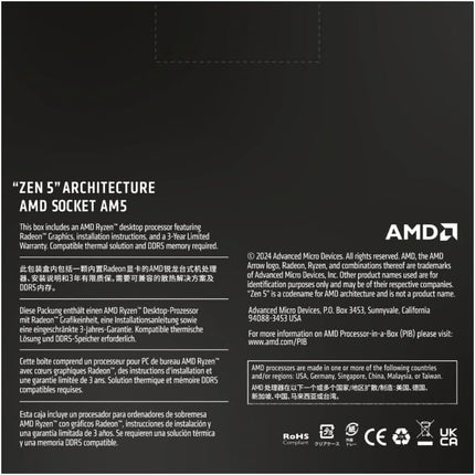 AMD Ryzen™ 5 9600X 6-Core, 12-Thread Unlocked Desktop Processor