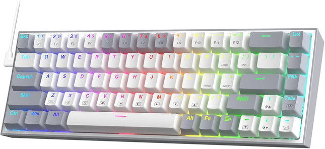 Redragon K631 PRO WT 65% 3-Mode Wireless RGB Gaming Keyboard