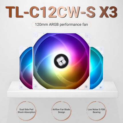 Thermalright TL-C12C-S X3 CPU Fan 120mm ARGB (White)