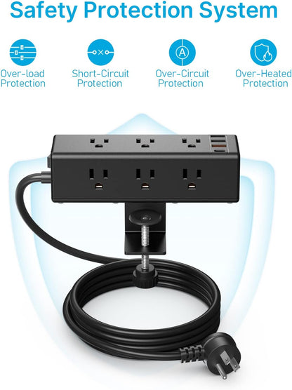 CCCEI Desk Clamp Power Strip