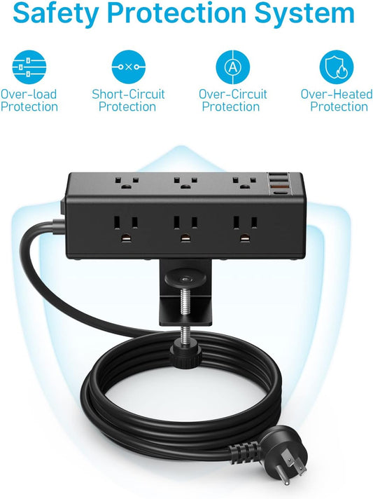CCCEI Desk Clamp Power Strip