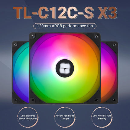 Thermalright TL-C12C-S X3 CPU Fan 120mm ARGB (Black)