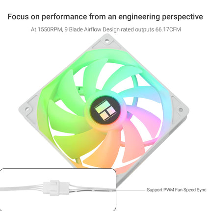 Thermalright TL-C12C-S X3 CPU Fan 120mm ARGB (White)