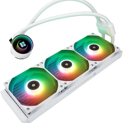 Thermalright Frozen Notte 360 Black & White ARGB V2 Water Cooling CPU Cooler, 360 Black CPU Cooler Specifications, 3×120mm PWM Fans, S-FDB Bearings, Suitable for AMD/AM4, Intel LGA 1700/1150/1151/1200/2011