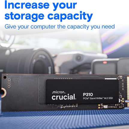 Crucial P310 500GB SSD, PCIe Gen4 NVMe M.2 2280, Up to 6,600MB/s