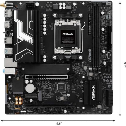 ASRock B850M-X WIFI R2.0 Amd B850 Am5 Micro Atx 2 Ddr5 Hdmi Dp Wi-Fi 6E 2.5G Lan