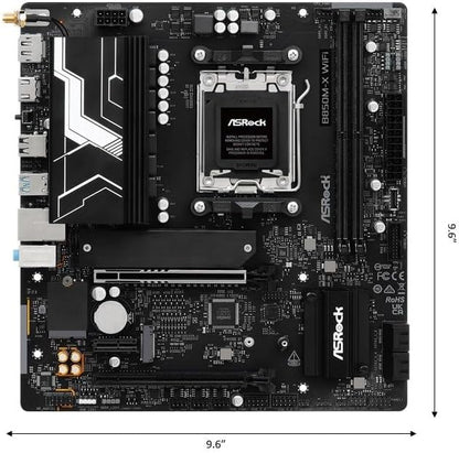 ASRock B850M-X WIFI R2.0 Amd B850 Am5 Micro Atx 2 Ddr5 Hdmi Dp Wi-Fi 6E 2.5G Lan