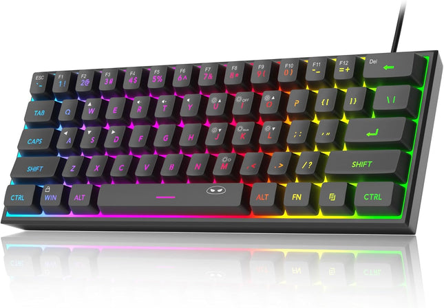 MageGee Mini 60% Gaming Keyboard, Upgrade RGB Backlit