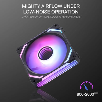 Redragon GCF012 Reverse 120mm PC Case Fan, 3 Pack, Black