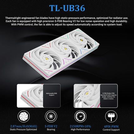 Thermalright Wonder Vision 360 UB ARGB AIO CPU Cooler (White)