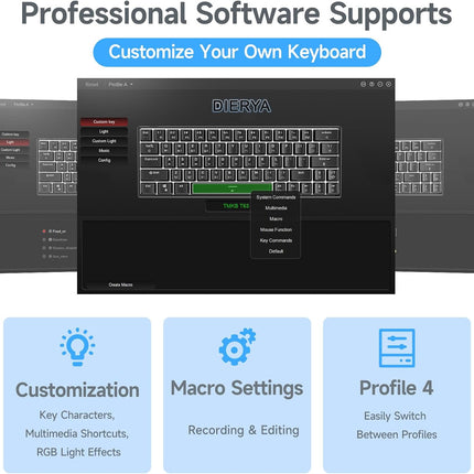 DIERYA DK63 60% Wireless Mechanical Gaming Keyboard