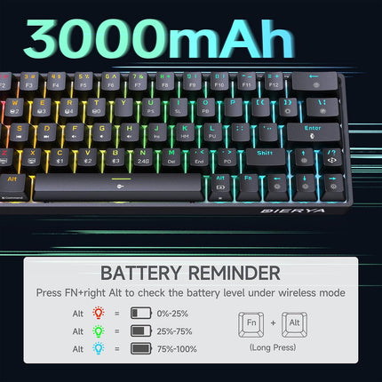 DIERYA DK63 60% Wireless Mechanical Gaming Keyboard