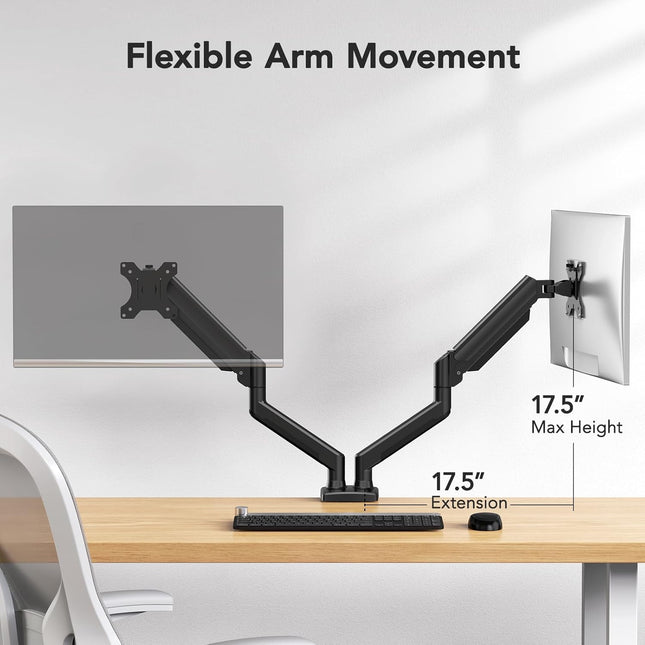 HUANAUO Dual arm monitor stand