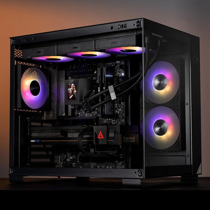 PCCOOLER CPU Cooler, 360mm AIO Liquid Cooling, High-Performance Pump, 2.4” IPS Display, CPS ARGB Water Cooling with Quiet F5 R120 Fans(DC360 Black)