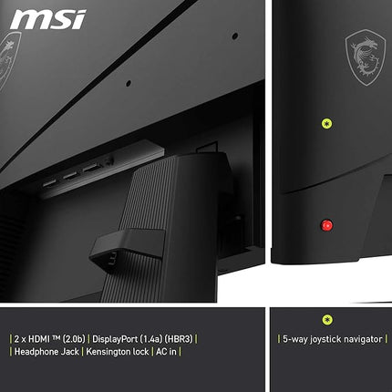 MSI MAG 274QF X24 Gaming Monitor 27 inch WQHD - Rapid IPS Panel 2560 x 1440, 240 Hz, 0.5 ms, HDR Ready, AMD FreeSync Premium, AI Vision, HDMI 2.0b, DPort 1.4, Bezelless, Tilt, VESA Comaptive