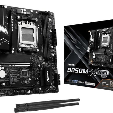 ASRock B850M-X WIFI R2.0 Amd B850 Am5 Micro Atx 2 Ddr5 Hdmi Dp Wi-Fi 6E 2.5G Lan