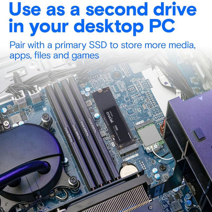 Crucial P310 500GB SSD, PCIe Gen4 NVMe M.2 2280, Up to 6,600MB/s