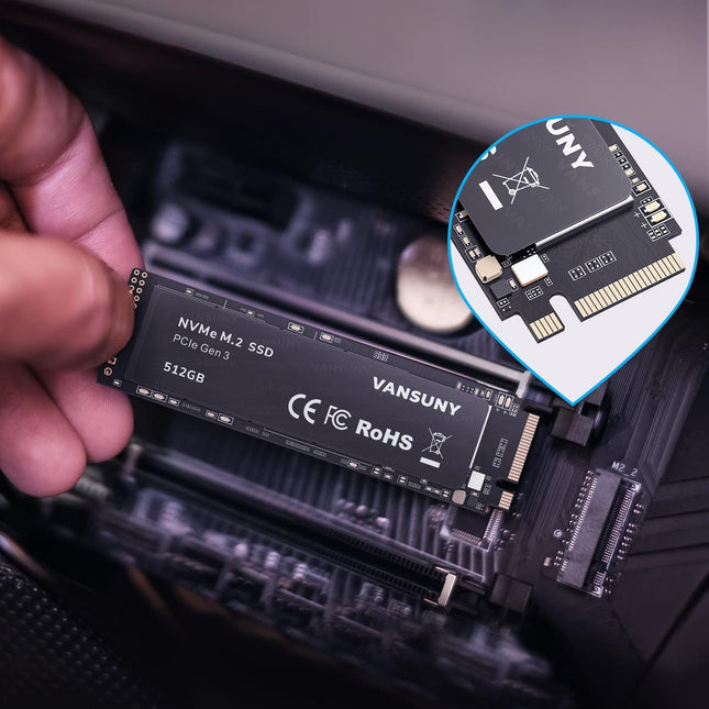 Vansuny 512GB NVMe M.2 Internal Solid State Drive PCIe 3.0