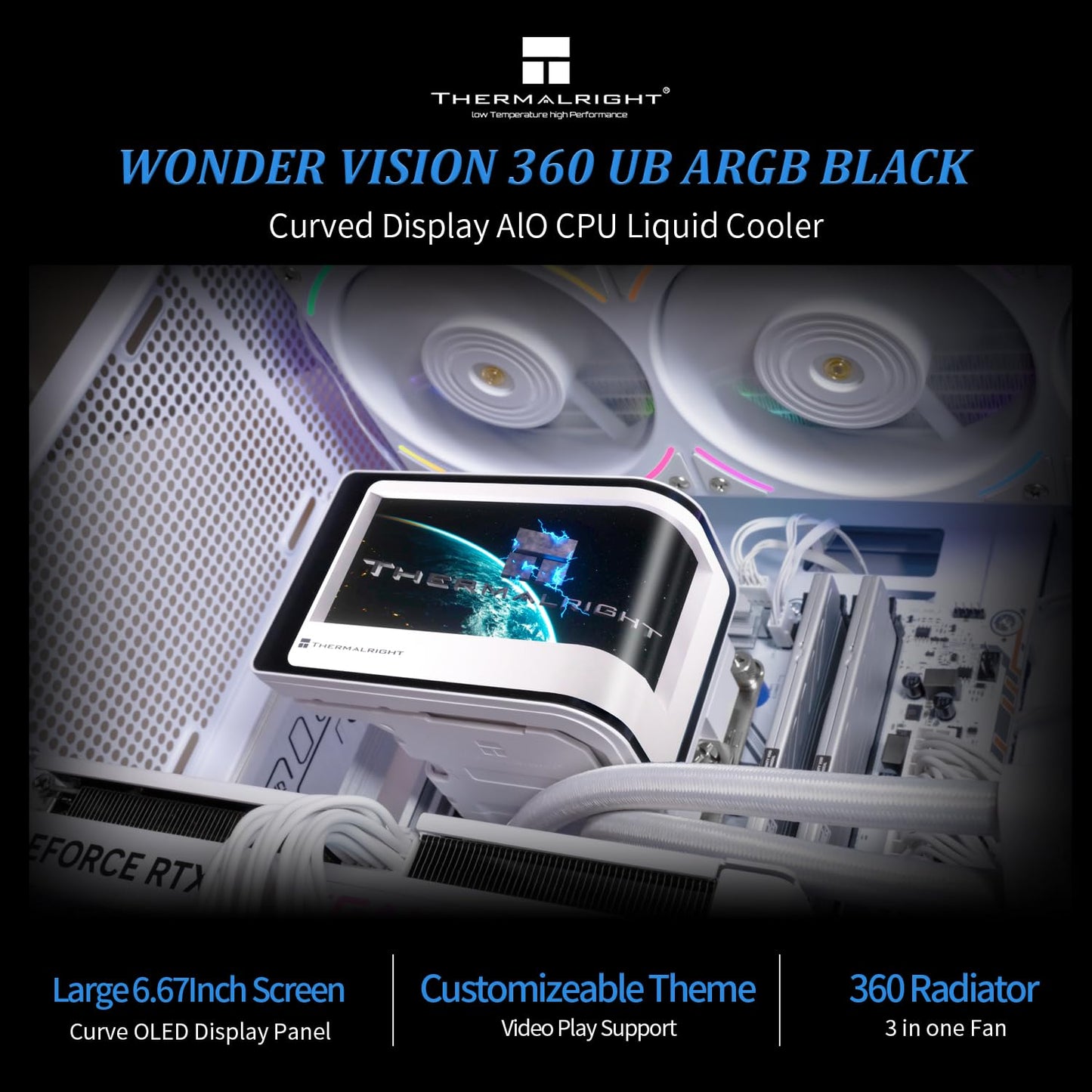 Thermalright Wonder Vision 360 UB ARGB AIO CPU Cooler (White)