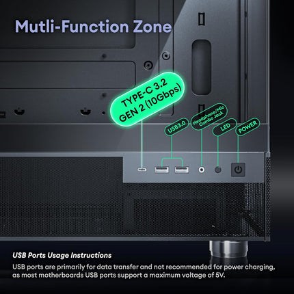 Aqua 3, Micro ATX Case, MATX PC Case with 3 X 120mm 3-Pin ARGB Fan Pre-Installed Black