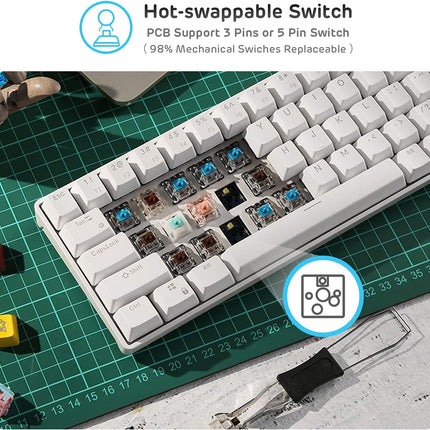 RK ROYAL KLUDGE RK61 Wireless (White)