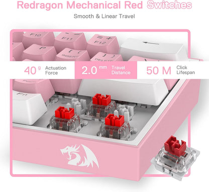 Redragon K617 Fizz 60% Wired RGB Gaming Keyboard