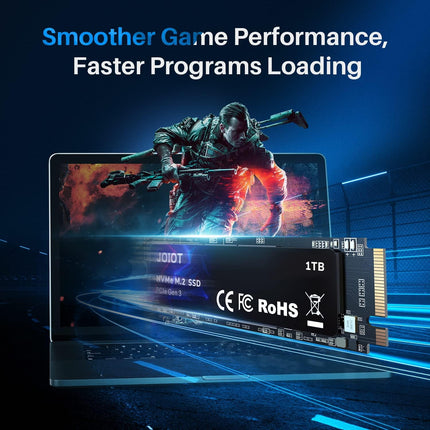 1TB SSD PCle 3.0x4, NVMe M.2 2280, Internal Solid State Drive, Up to 3400MB/s,Storage for PC, Laptops, Gaming and More, V-NAND Technology, Max Speed,Black