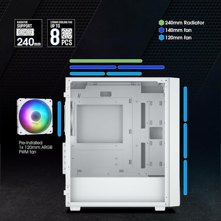 Vetroo M05 Micro ATX White