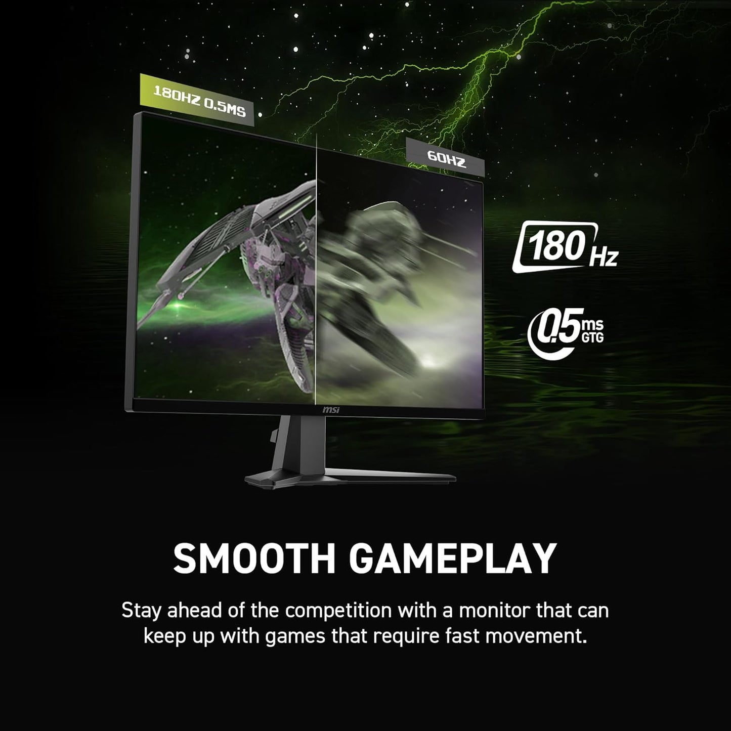 MSI MAG 275QF 27" 16:9 Full HD 1440P 180Hz IPS LED HDR Gaming Monitor, Metallic Black