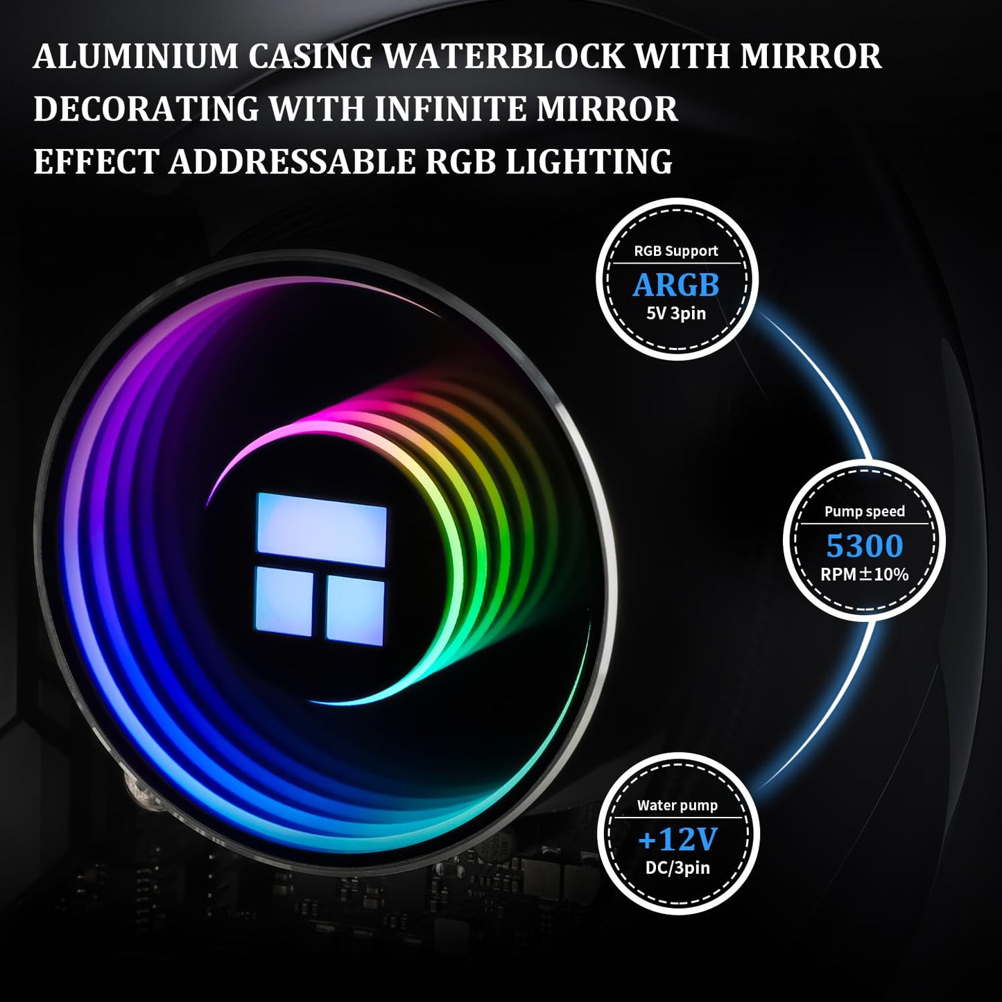 Thermalright Frozen Notte 360 Black & White ARGB V2 Water Cooling CPU Cooler, 360 Black CPU Cooler Specifications, 3×120mm PWM Fans, S-FDB Bearings, Suitable for AMD/AM4, Intel LGA 1700/1150/1151/1200/2011