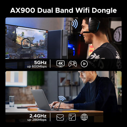 UGREEN 2-in-1 USB Bluetooth WiFi Adapter