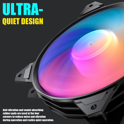 upHere 120mm 5V 3PIN Addressable RGB Case Fan