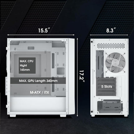 Vetroo M05 Micro ATX White