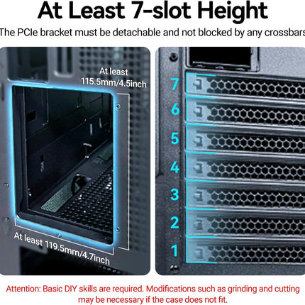 Vertical GPU Mount, PCIe 5.0/4.0