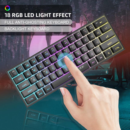 MageGee Mini 60% Gaming Keyboard, Upgrade RGB Backlit