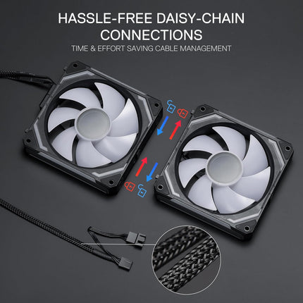 Redragon GCF012 Standard 120mm PC Case Fan (Black)