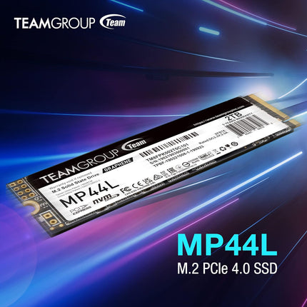 TEAMGROUP MP44L 500GB SLC Cache NVMe 1.4 PCIe Gen 4x4 M.2 2280 Laptop&Desktop SSD (R/W Speed up to 5,000/3,700MB/s)