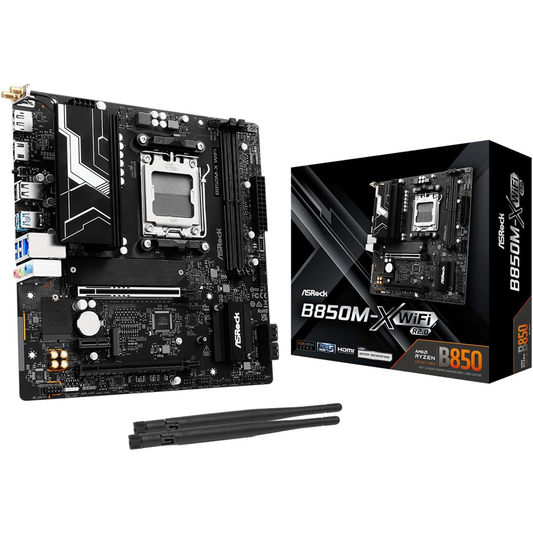ASRock B850M-X WIFI R2.0 Amd B850 Am5 Micro Atx 2 Ddr5 Hdmi Dp Wi-Fi 6E 2.5G Lan