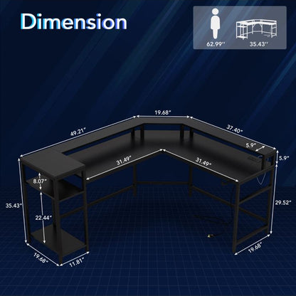 Phantom Labs L Gaming Desk