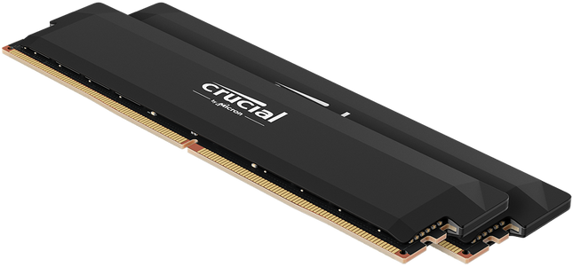 Crucial Pro DDR5-6000 32GB Kit (16GBx2) UDIMM: OC Gaming Memory Black